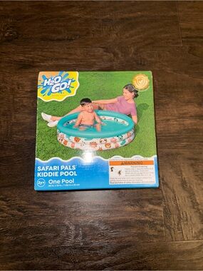 H2O GO! Safari Pals Kiddie Pool - Teal & White